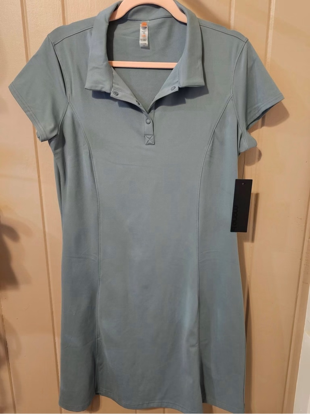 Mono B Dusty Blue Polo Knit Dress
